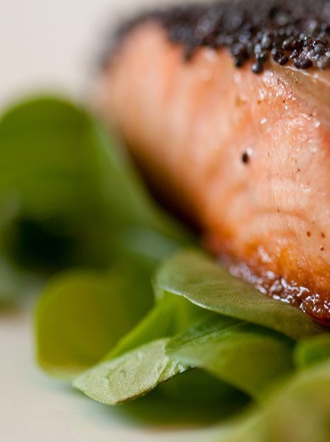 Poppy Seed Salmon with Orange Soy Glaze